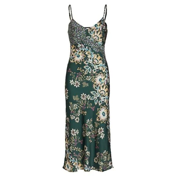 Intimately Free People Your Better Side Midi Slip Dress in Rosemary Combo - Picture 2 of 15
